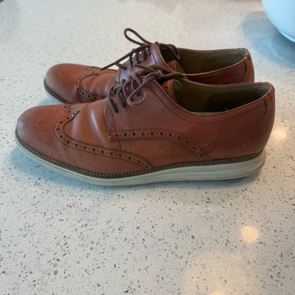 Cole Haan Brown Leather Oxfords - Picture 5 of 8
